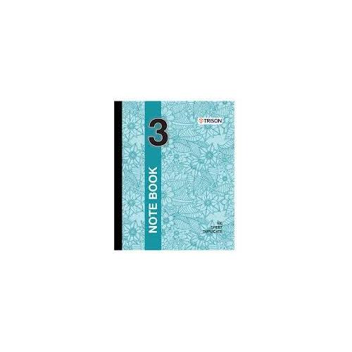 Trison Duplicate Book No. 3 1/4 22 x 27 cm 200 sheets 65 GSM (Upper) | 60 GSM (Lower) Pack of 4