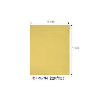 Trison Yellow Cloth Envelopes 14x10 inch (Pack of 50)