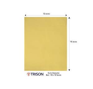 Trison Yellow Cloth Envelopes 16x12 inch (Pack of 50)