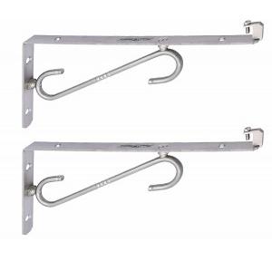 Shelf Bracket Smart Shophar Stainless Steel SL Type Glass 6 Inches Silver