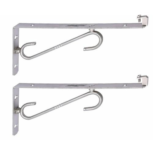 Shelf Bracket Smart Shophar Stainless Steel SL Type Glass 6 Inches Silver