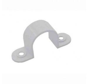 PVC White Saddle Clamp 15mm