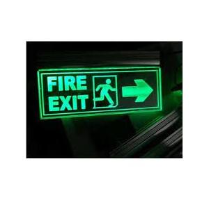 LED Emergency Exit Signage Writing Visibility From Both Sides  12 x 6 Inch