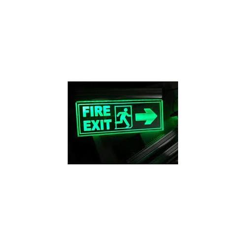 LED Emergency Exit Signage Writing Visibility From Both Sides  12 x 6 Inch