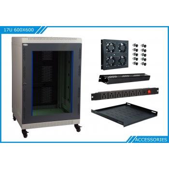 Mass Rack  Floor Standing Network Rack With Hardware Kit MFN STD 060 17U 600x600mm