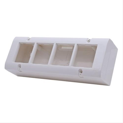 Cona PVC Box 8 Modular SB1107 With Plate Horizontal White