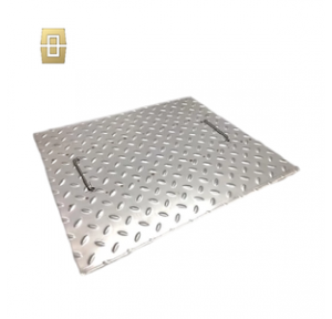 Chequered Plate 10mm MS Heavy Duty With Manual Cover 20x19.5 Inch Weight Capacity 2000Kg
