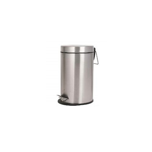 Pedal Dustbin SS 202 With Inner Removable Plastic Container Size 7 Ltr 8×13.5 Inch
