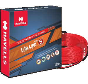 Havells Lifeline PVC Insulated Industrial Cable 2.5 Sqmm Single Core HRFR 90 Mtr