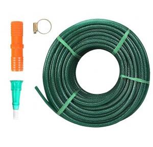 Water Hose Pipe  Heavy Duty Braided With Nozzle 25mm Length: 30 Mtr