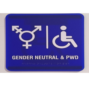 Vinyl Sunboard With Lamination Gender Neutral Braille Signage (Only Printed) Thickness: 3mm Size: 9x9 Inch