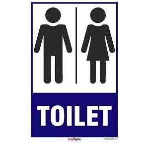 Vinyl Sunboard With Lamination Washroom Signage A4 Size Thickness: 3mm
