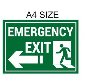 Vinyl Sunboard With Lamination Emergency Exit Door Signage Vinyl A4 Size Thickness 3 MM
