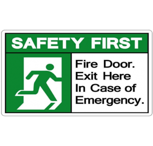 Vinyl Sunboard With Lamination Emergency Exit Door Signage A4 Size Thickness: 3mm