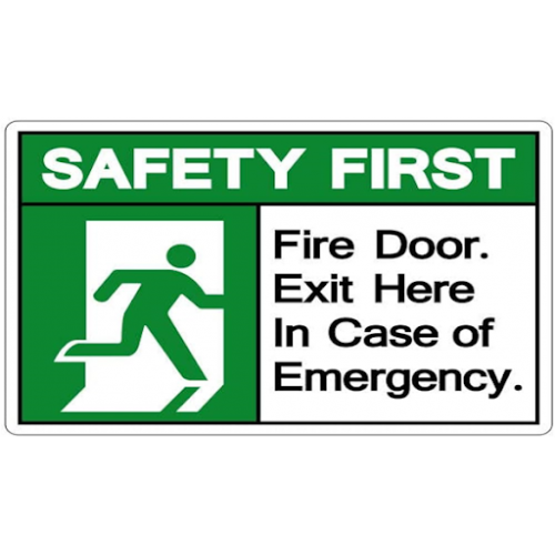Vinyl Sunboard With Lamination Emergency Exit Door Signage Vinyl A4 Size Thickness: 3 MM