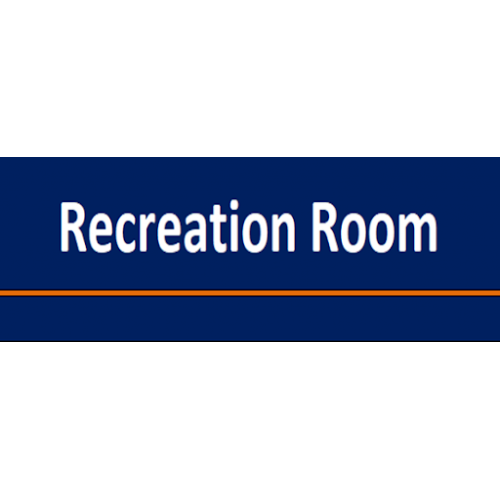 Vinyl Sunboard With Lamination Recreation Room Signage Size: 2.5 x 8 Inch Thickness: 3mm