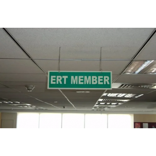 Acrylic Transparent ERT Member Signage With Chain Size: 11 x 4 Inch Thickness: 3mm