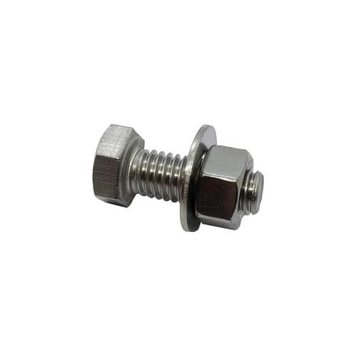 Nut Bolt With Washer  MS Grade 4.6 Size  10 X 50 mm 1 Set