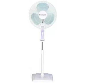 Crompton Pedestal Fan High Speed Silent Operation 3 Blade White Color