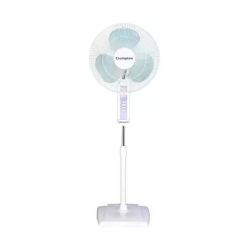 Crompton Pedestal Fan 400mm (16 Inch) 1330 RPM High Speed Silent Operation 3 Blade White