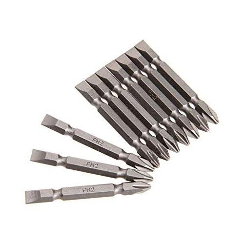 Star Bit Screwdriver Plus and Minus Bit Set 10 Pieces, Length: 2.5 Inch Approx