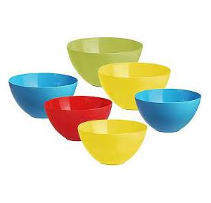Mixing Bowl Plastic Microwave Safe Size: 19x9cm Capacity: 1500ml (Multicolor)