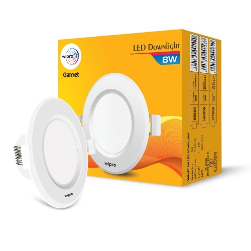 Wipro Garnet Round Downlight 8W 6500K