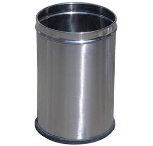 Plain Open Dustbin 22 Gauge SS202 10 Ltr 8 X 12 Inch