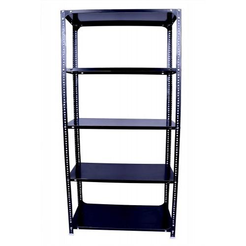 MS Slotted Angle Rack 5 Compartments Size 84x36x18 Inch Angle 14 Gauge Shelf 18 Gauge Color Grey Weight Capacity 550Kg Approx Each Rack Power Coated