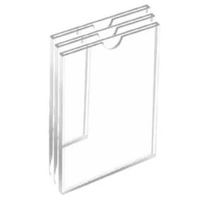 Checklist Holder Acrylic A4 Size (Portrait), 3 Slide Holder, Thickness: 3 mm, Transparent