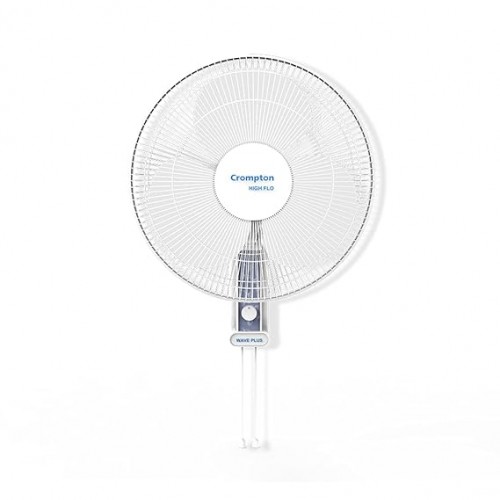 Crompton Oscillating Wall Mounted Fan High Flo Wave Plus 400mm (16 Inch) 60W (KD White)