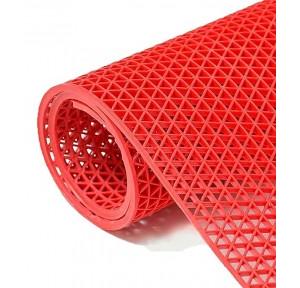 PVC Rubber Anti Slip Mat Size: 6 x 4 Feet Thickness: 4mm Red