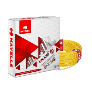 Havells PVC Industrial Cable  Lifeline HRFR  1.5 Sqmm Single Core, 1 Mtr (Yellow)