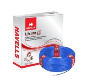 Havells PVC Industrial Cable Lifeline HRFR 1.5 Sqmm Single Core, 1 Mtr (Blue)