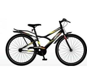 Hero Bonfire Cycle 26 Inch Wheel Size With Integrated Carrier With Fat Tyres of 26 x 2.40 Color Black
