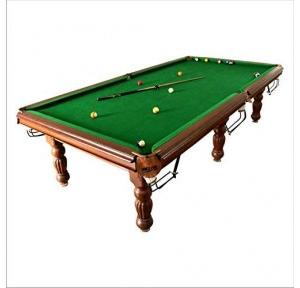 Snooker Pool Table Size 8 x 4 Feet 6 Legs Sturdy With 4 Cues Cover Ball Set Brush Lamp and 38mm 3 Piece Marble Slate