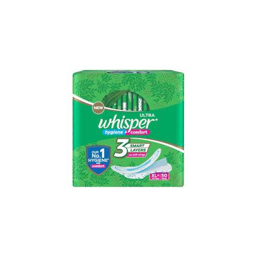 Whisper Sanitary Pads For Women Choice Ultra XL Pack of 50