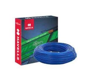 Havells Life Guard Single Core FR-LSH PVC Insulated Industrial Cables WHFFFNBL11X07 1 Sqmm 180 Mtr (Blue)