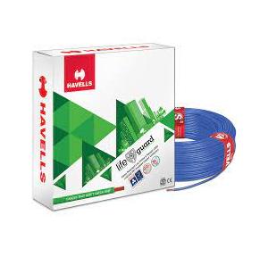 Havells Life Guard Single Core FR-LSH PVC Insulated Industrial Cables WHFFFNBL11X57 1.5 Sqmm 180 Mtr (Blue)