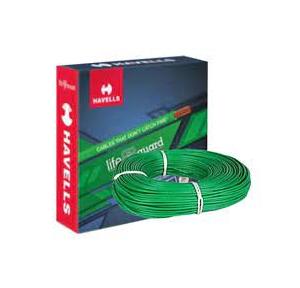 Havells Life Guard Single Core FR-LSH PVC Insulated Industrial Cables WHFFFNGL11X57 1.5 Sqmm 180 Mtr (Green)