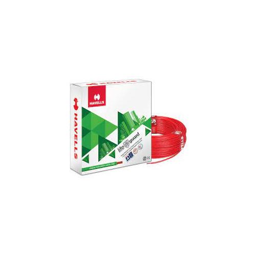 Havells Life Guard Single Core FR-LSH PVC Insulated Industrial Cables WHFFFNRL12X57 2.5 Sqmm 180 Mtr (Red)