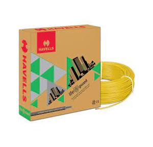 Havells Life Guard Single Core FR-LSH PVC Insulated Industrial Cables WHFFFNYL14X07 4 Sqmm 180 Mtr (Yellow)
