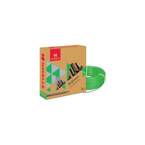 Havells Life Guard Single Core FR-LSH PVC Insulated Industrial Cables WHFFFNGL14X07 4 Sqmm 180 Mtr (Green)