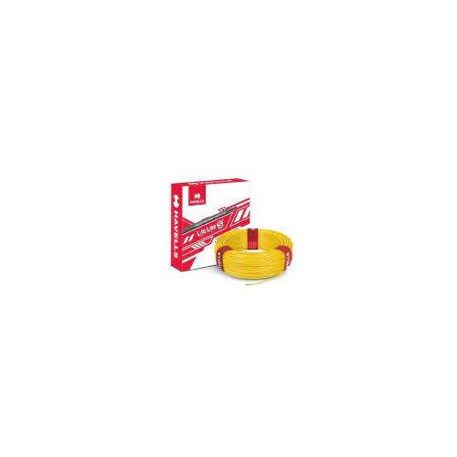 Havells Life Line Single Core FR PVC Insulated Industrial Cables WHFFDNYL1X757 0.75 Sqmm 180 Mtr (Yellow)