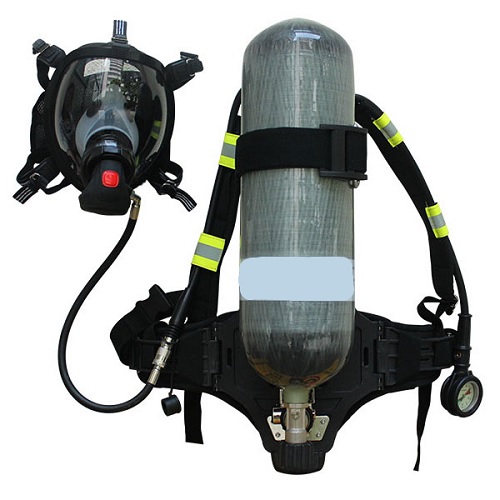 Usha Armour Self Contained Breathing Apparatus Luxfer Fiberglass Carbon Composite Cylinder-Type 2 Full Set-Scott