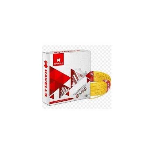 Havells Life Shield Single Core HFFR Insulated Industrial Cables WHFFZNYL16X07 6 Sqmm 180 Mtr (Yellow)