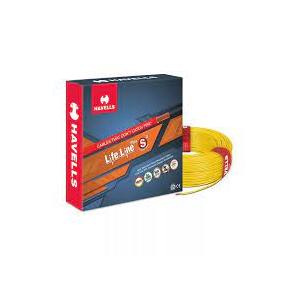 Havells Life Line Single Core FR PVC Insulated Industrial Cables WHFFDNYL12X57 2.5 Sqmm 180 Mtr (Yellow)