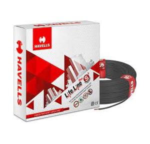 Havells Life Line Single Core FR PVC Insulated Industrial Cables WHFFDNBF1X75 0.75 Sqmm 200 Mtr (Black)