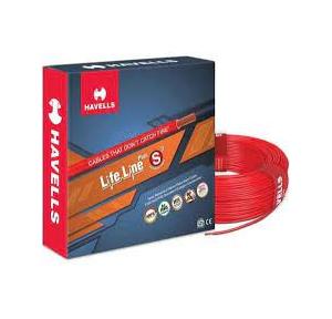 Havells Life Line Single Core FR PVC Insulated Industrial Cables WHFFDNRF11X0 1 Sqmm 200 Mtr (Red)