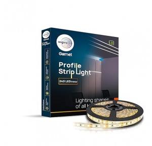 Wipro Strip Light DF42827 Garnet Plastic Profile Warm White 2700K 240 LEDs/Mtr 16W/M